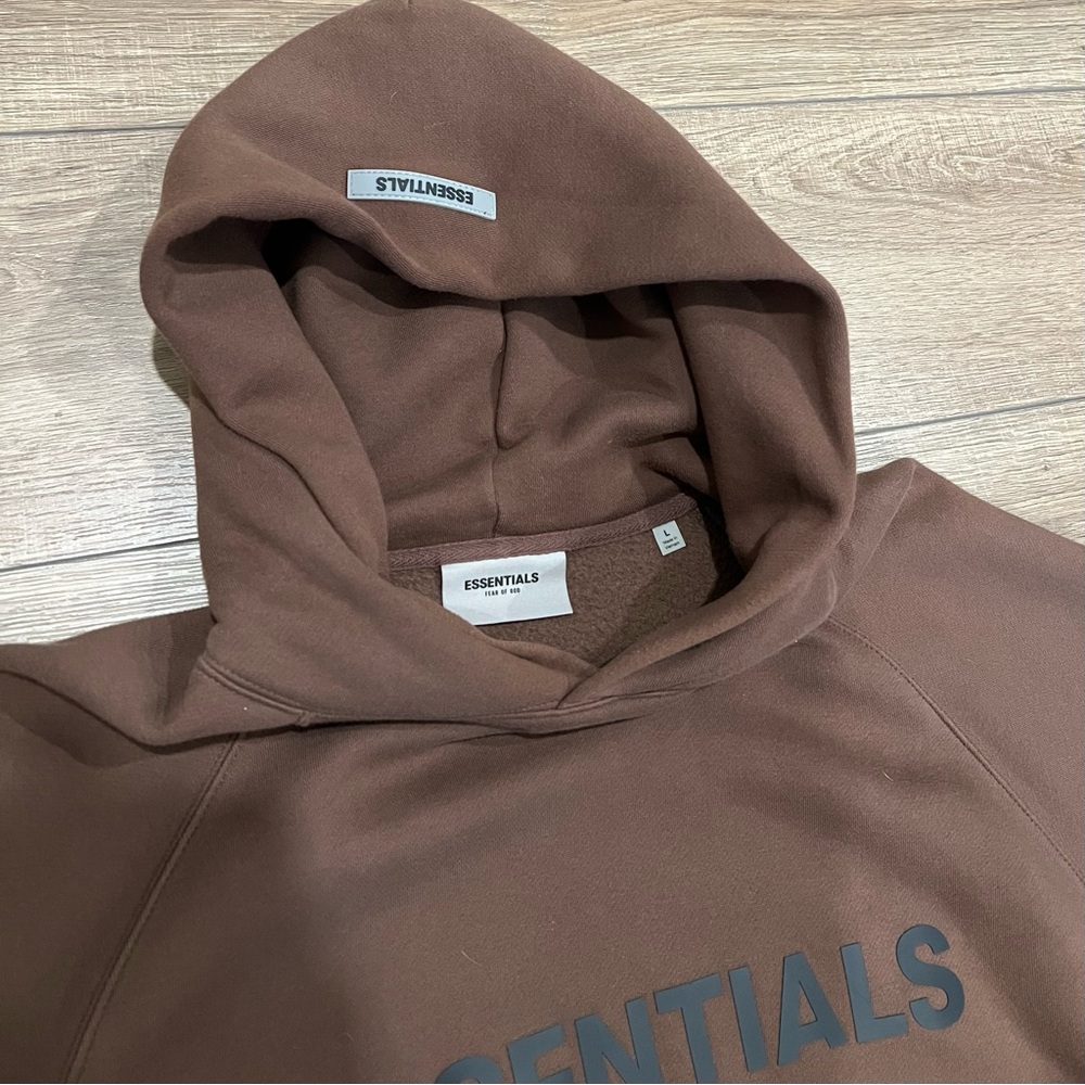 Fear of God Brown Essentials x SSENSE Hoodie - Picture 3 of 6